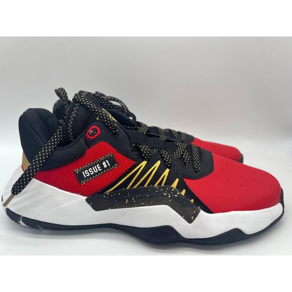 Adidas D.O.N. Issue 1 GCA Black Scarlet Basketball Shoes Men's EF9966 Size 7.5 - Picture 1 of 16